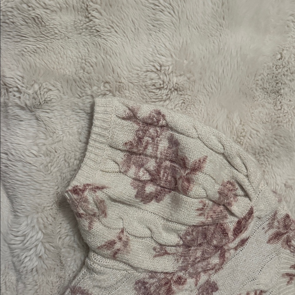 Sincerely Jules Cream and Pink Knit Sweater - Picture 3 of 4